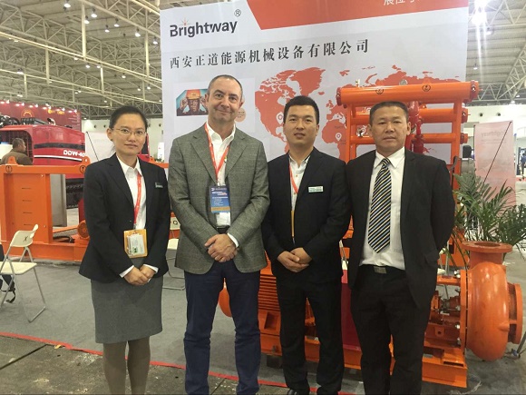 Enrico Boi Come to Visit Brightway Booth of CSTT Exhibition