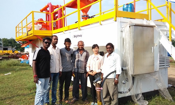 On-Site Service of 350 GPM Mud Recycling System in India