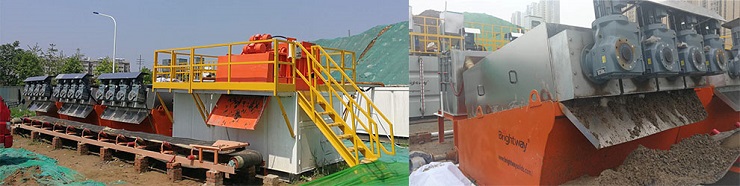 Sludge Dewatering Unit on site Sludge Dewatering Unit on site