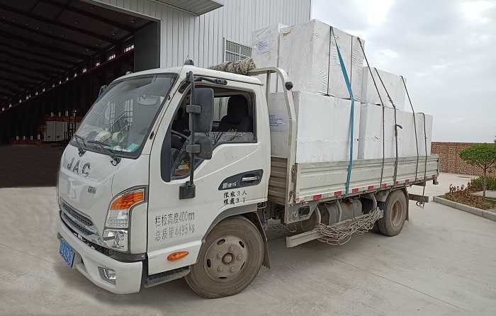 Shaker screens loaded on a truck