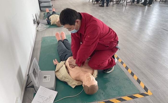 Employees receiving training and test